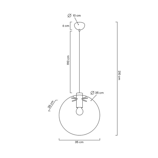 Lampa wisząca SANDRA 35 czarna - Moosee